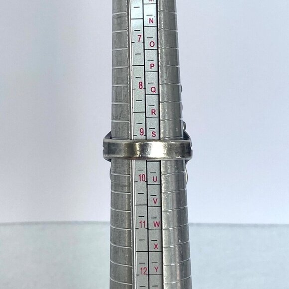 VTG Sterling Silver 925 LS Larry Sandoval Huge Unisex Turquoise Knuckle Ring - Picture 9 of 16